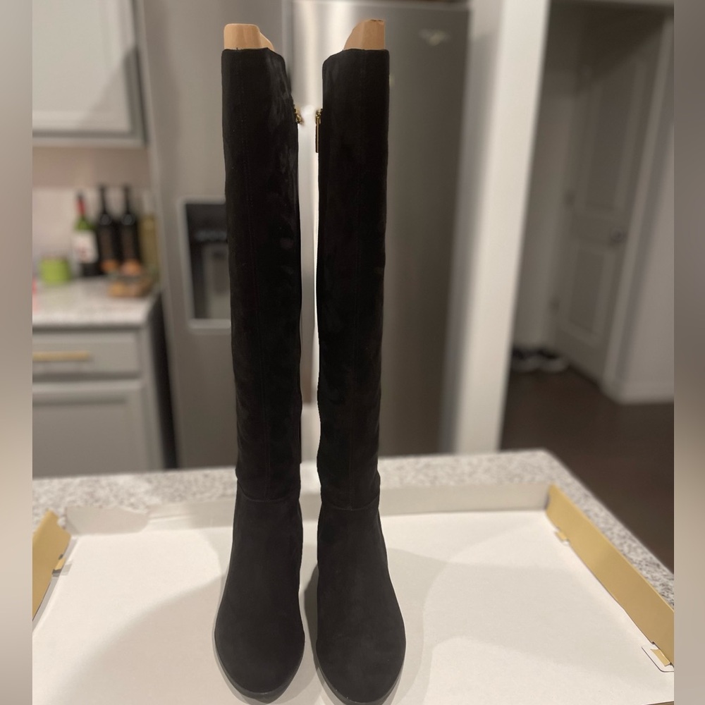 Michael Kors black suede boots